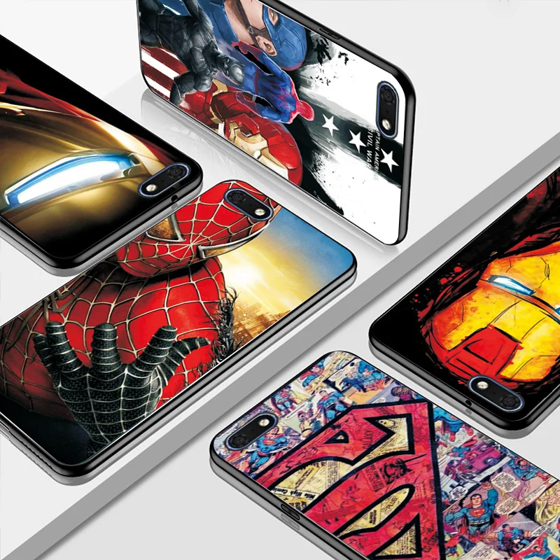 Чехол Marvel Hero для huawei Y5 Prime, мягкий черный ТПУ чехол для huawei Y5 Prime Y5 Y5 Lite Y6 Y7 Prime чехол