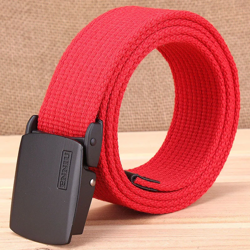

Adjustable Tactical Belt Simple Military Belt Nylon Waist Belt with Plastic Buckle Training Hunting Accessories