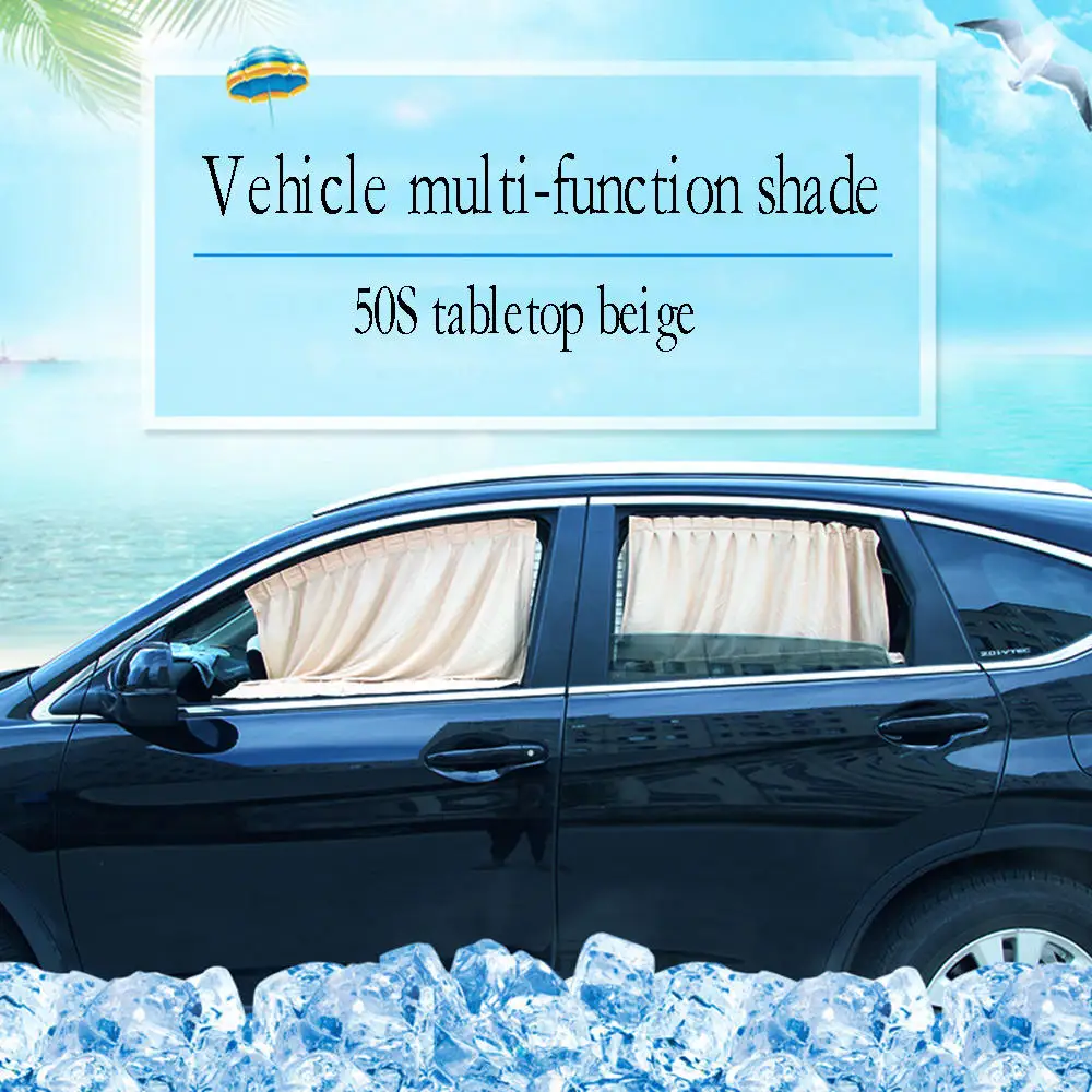 

2pcs Car Side Window SunShade Sun Visor Protection Window Films Windshield Shade Curtain Adjustable Foldable Summer Car Styling
