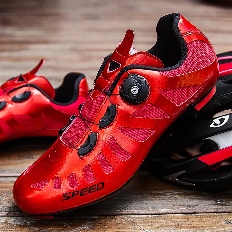 

Professional Men Cycling Shoes Non-slip Rubber Spd Bicycle Shoes Rotary Adjusting Clasp Men Cycling Sneakers zapatillas ciclismo