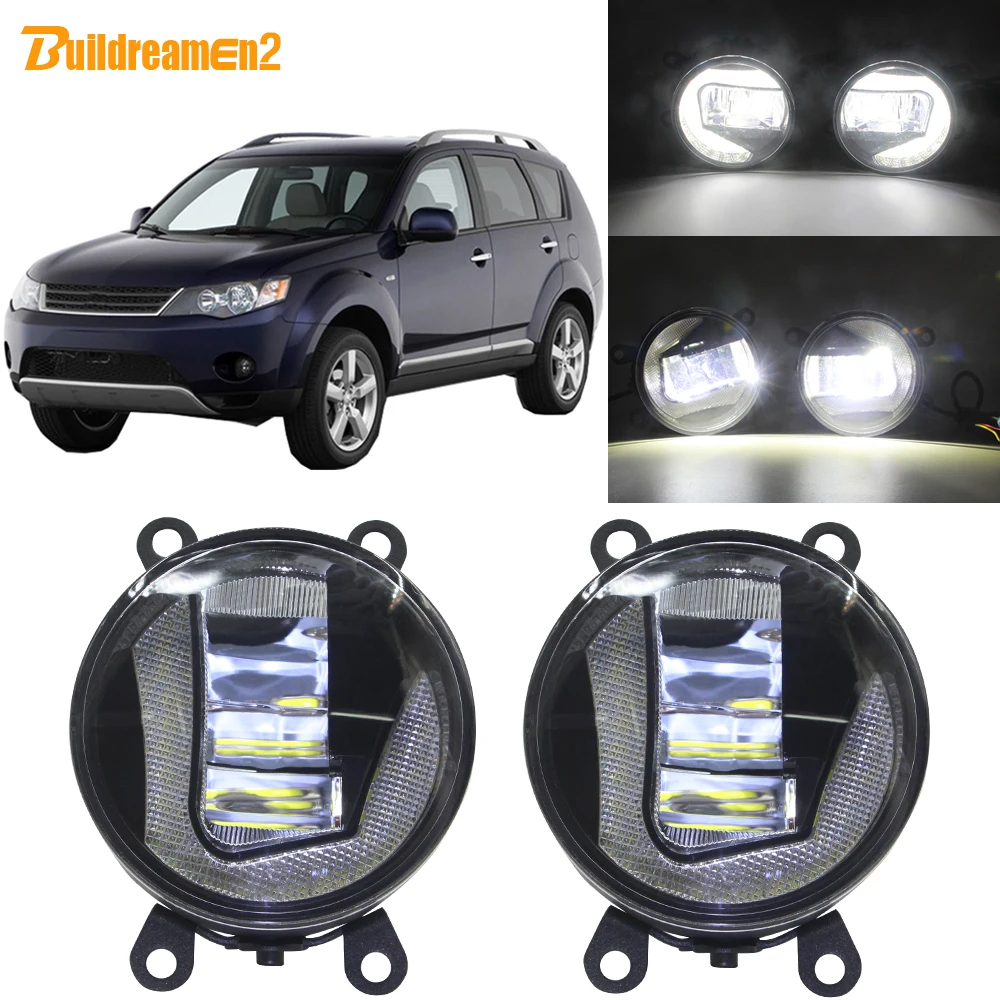 Buildreamen2 для Mitsubishi Outlander 2006-2012 автомобилей 90 мм LED проектора передние