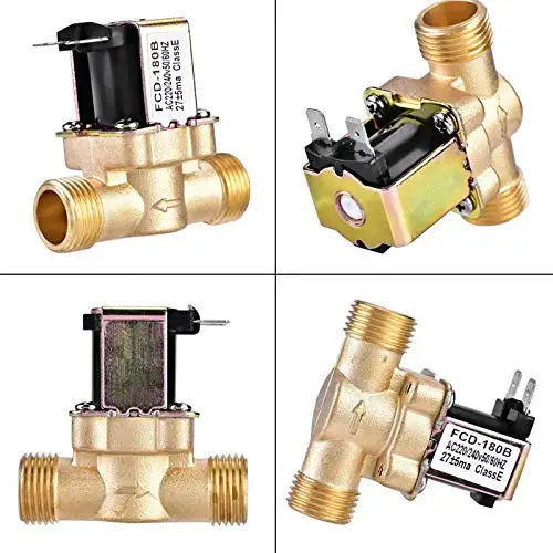

G1/2'' Brass electric solenoid valve N/C 12v 24v 220v G3/4'' Water Air Inlet Flow Switch for solar water heater valve