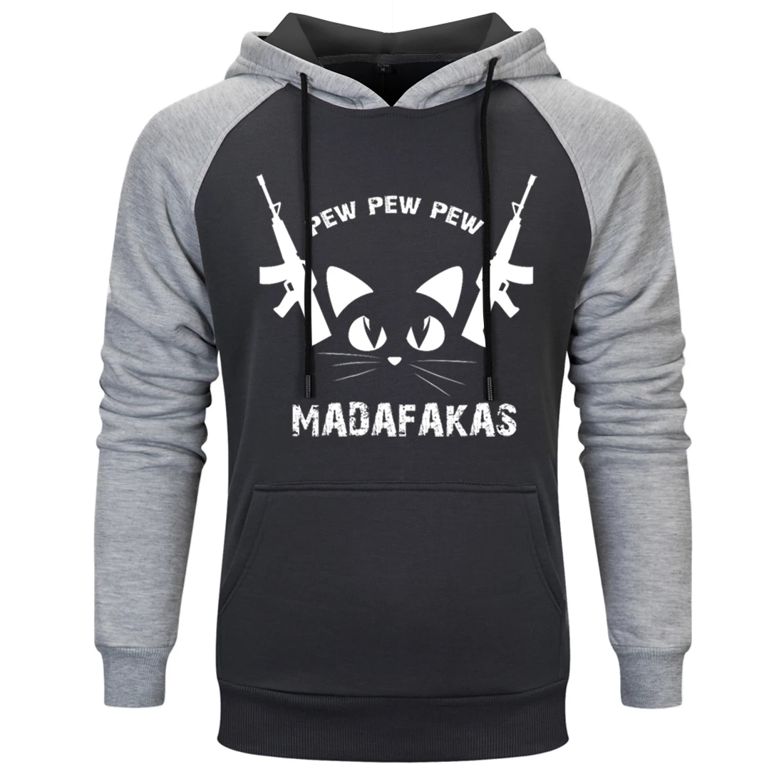 Мужская толстовка с капюшоном Pew Madafaka модные хип хоп свитшоты в виде кота реглан
