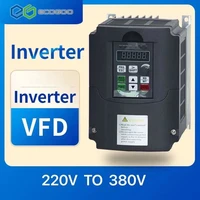 220v to 380v variable frequency drive vfd inverter 1 phase input 3 phase output frequency inverter 4kw 11kw for spindle motor