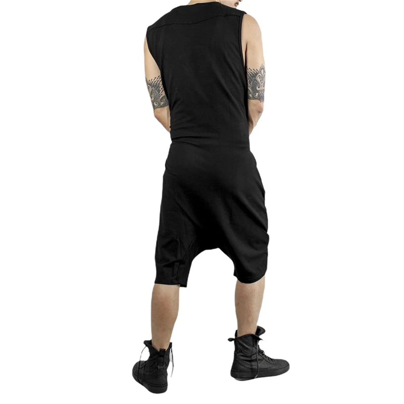 Комбинезон мужской/женский однотонный в стиле хип-хоп уличная одежда панк