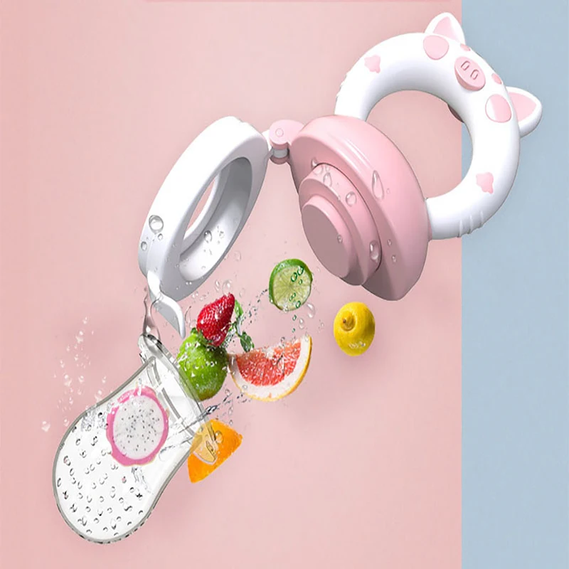 

Baby Teether Fruit And Vegetable Happy Bite Bite Food Eat Fruit Molar Stick Baby Food Supplement Bag