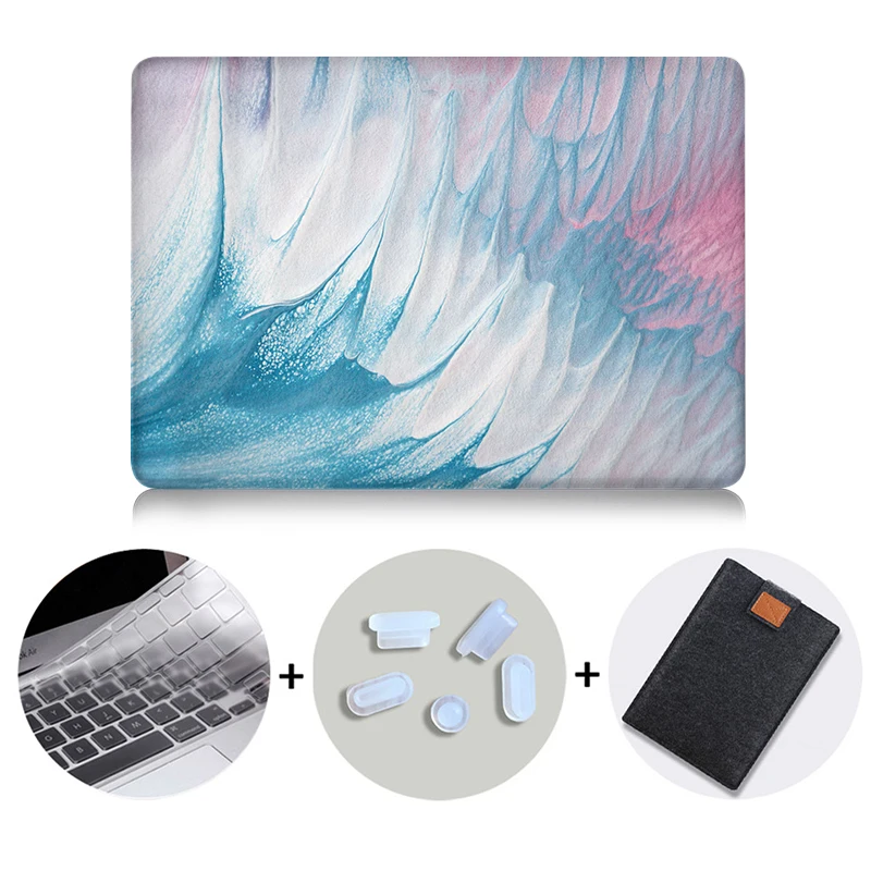 MB01 MTT Акварельная сумка для ноутбука, чехол для Macbook Air Pro retina 11 12 13 15 дюймов с сенсорной панелью, чехол для ноутбука+ чехол для клавиатуры - Цвет: MB01