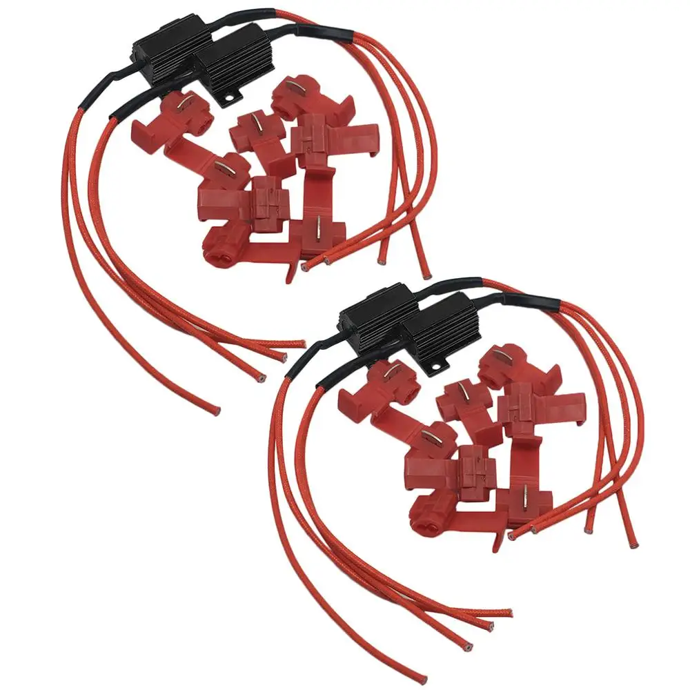 

4 Pcs Universal model Auto Lamp LED Decoder 25W 6.8R Aluminum shell resistance Decoder LED lamp fault alarm