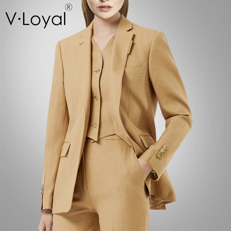 Модный костюм из двух предметов с имитацией жилета куртка в европейском и