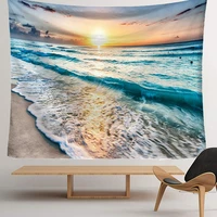 150x130cm ocean wave tapestry wall hanging ocean beach tapestry sea sunset tapestry for living room bedroom dorm home decor