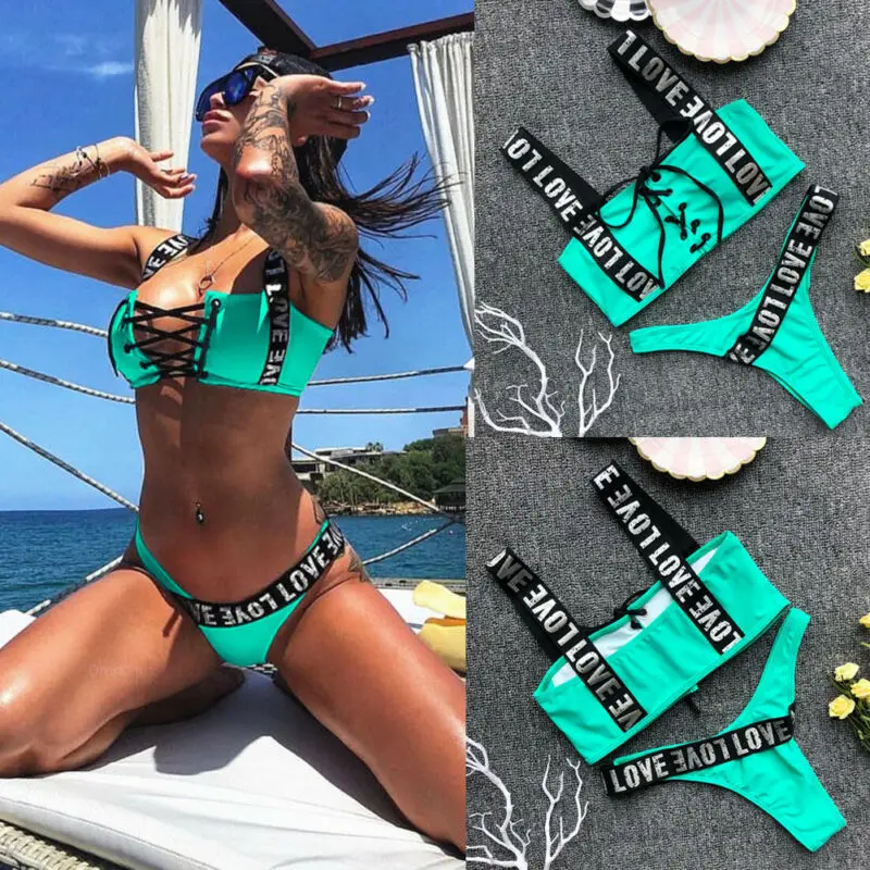 

Fashion Bikini 2020 Swimwear Women Summer Beach High Waist Bikini Push-up Padded Bra Bathing Suit Surfing Swimsuit Sexy Biquini