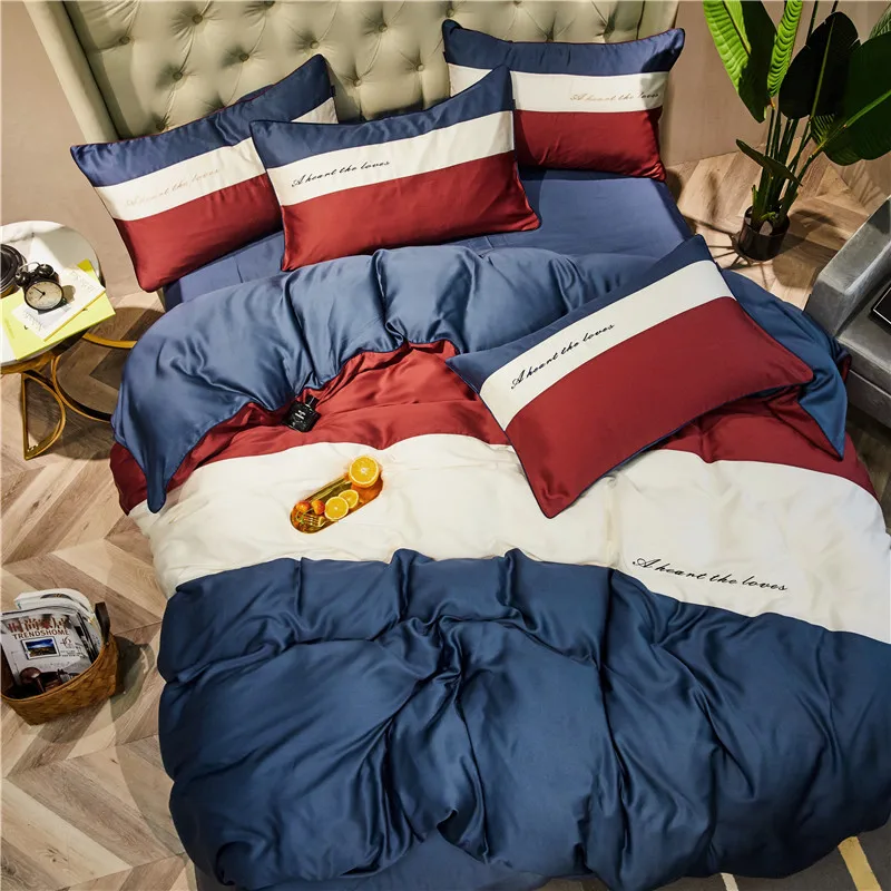 Роскошный набор постельного белья из тенселя пододеяльник простыня наволочка