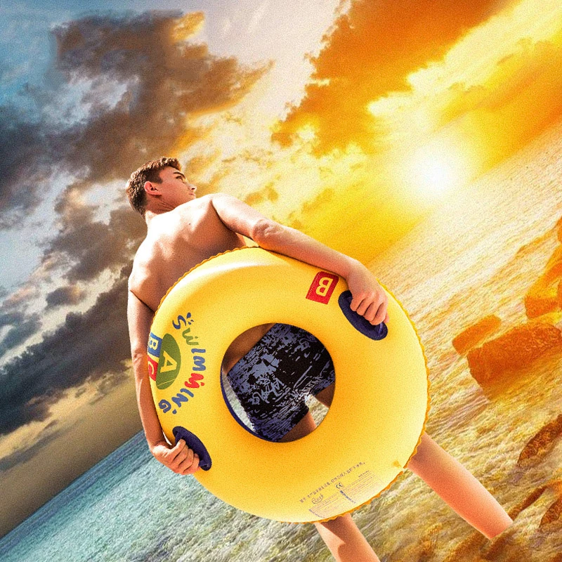 

Swimming Ring Adult Thick Inflatable Pool Floating Ring Men Life buoy Leak-proof Underarm Lifebuoy Water Seat Toys