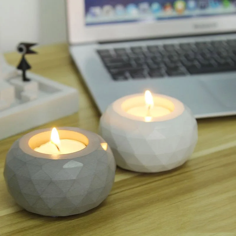 Силиконовая форма для бетона подсвечника с геометрическим дизайном в виде шара