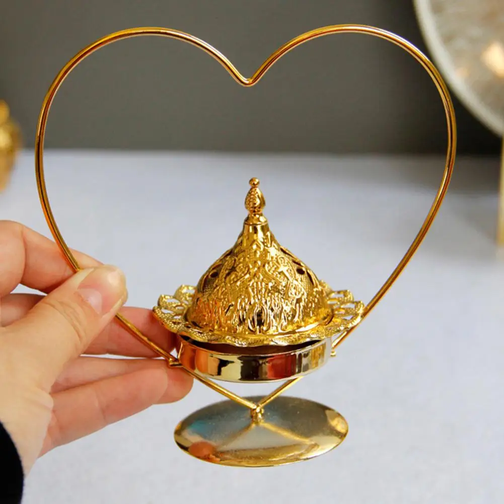 

Candle Holder Romantic Dual Use Middle Eastern Style Wrought Iron Incense Burner for Party Metal Candle Holder Eastern Style Wro