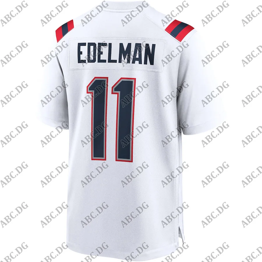 

Customized Stitch American Football Jersey Men Women Kid Youth New England Julian Edelman White Game Jersey