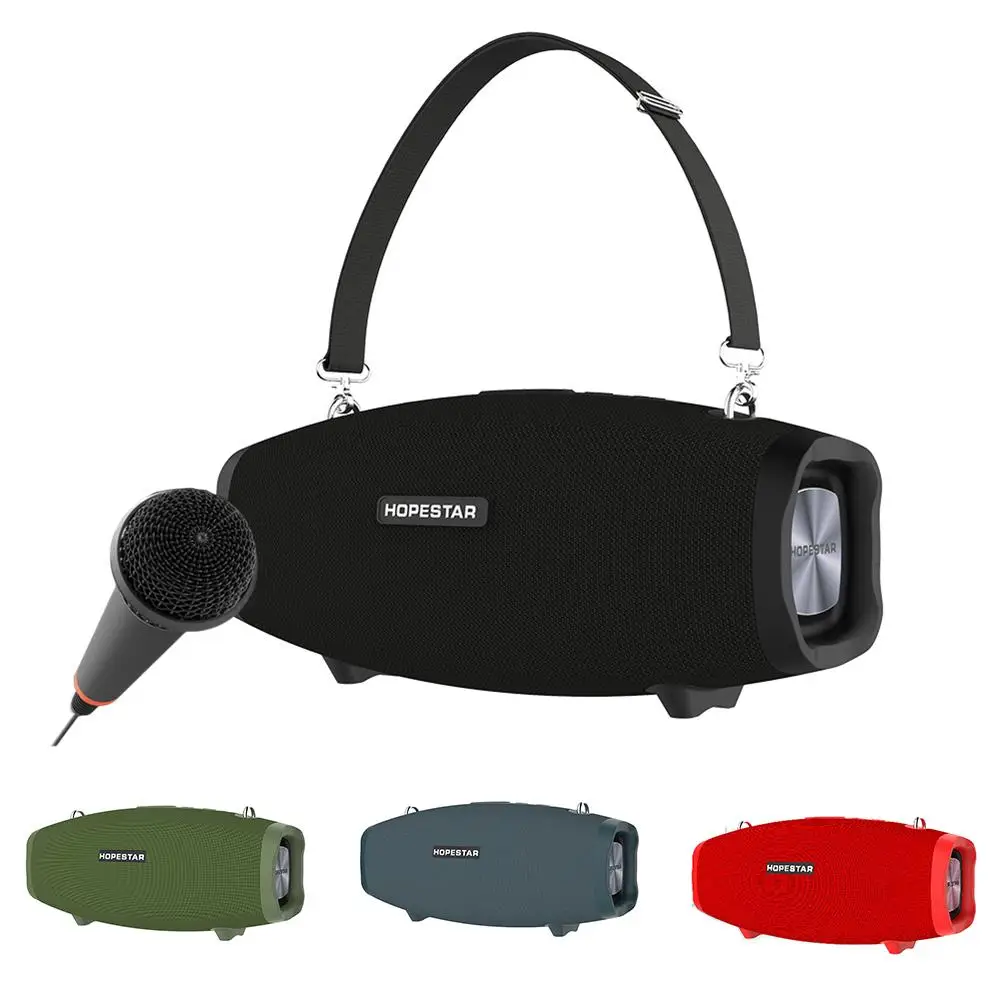 Многофункциональный HOPESTAR H1 40 Вт беспроводной портативный Bluetooth динамик Мобильный фонарик с питанием водонепроницаемый плеер с тяжелыми басами
