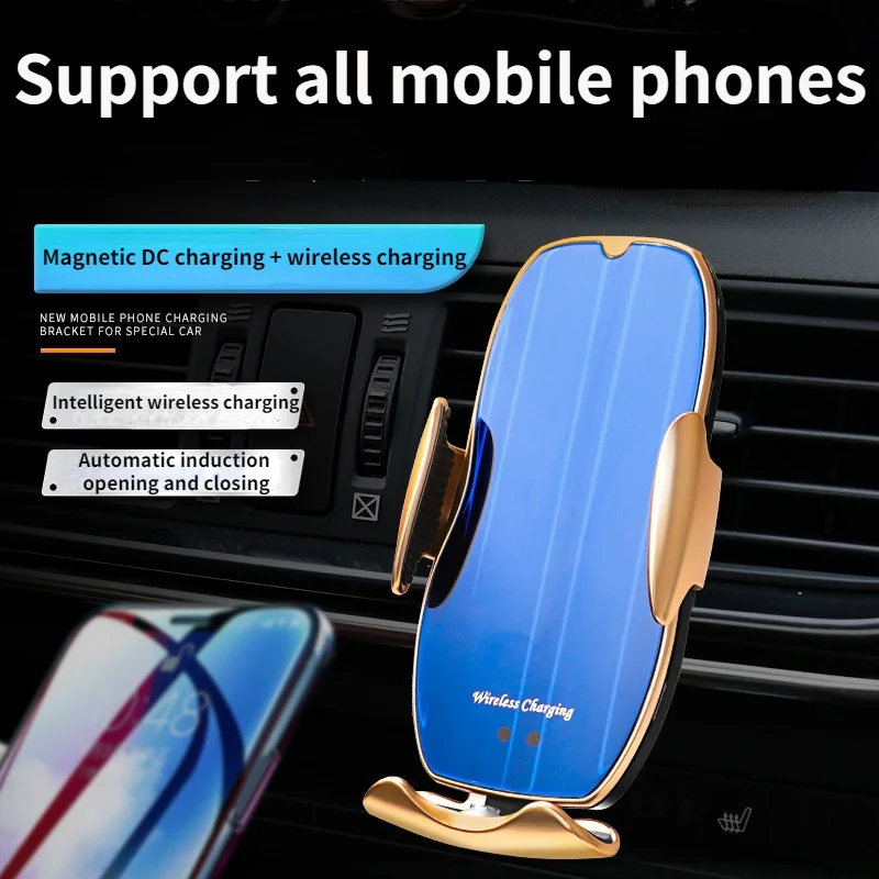 

Car Mobile Phone Rack Wireless Charging Bracket Magnetic Suction Fast Charging 15W Navigation Holders Car Accessories Car Holder