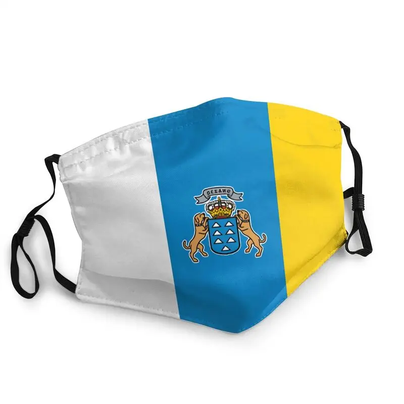 

Flag Of Spain Oceano Mask Anti Haze Dustproof Washable Spanish Face Mask Protection Cover Adult Respirator Mouth Muffle