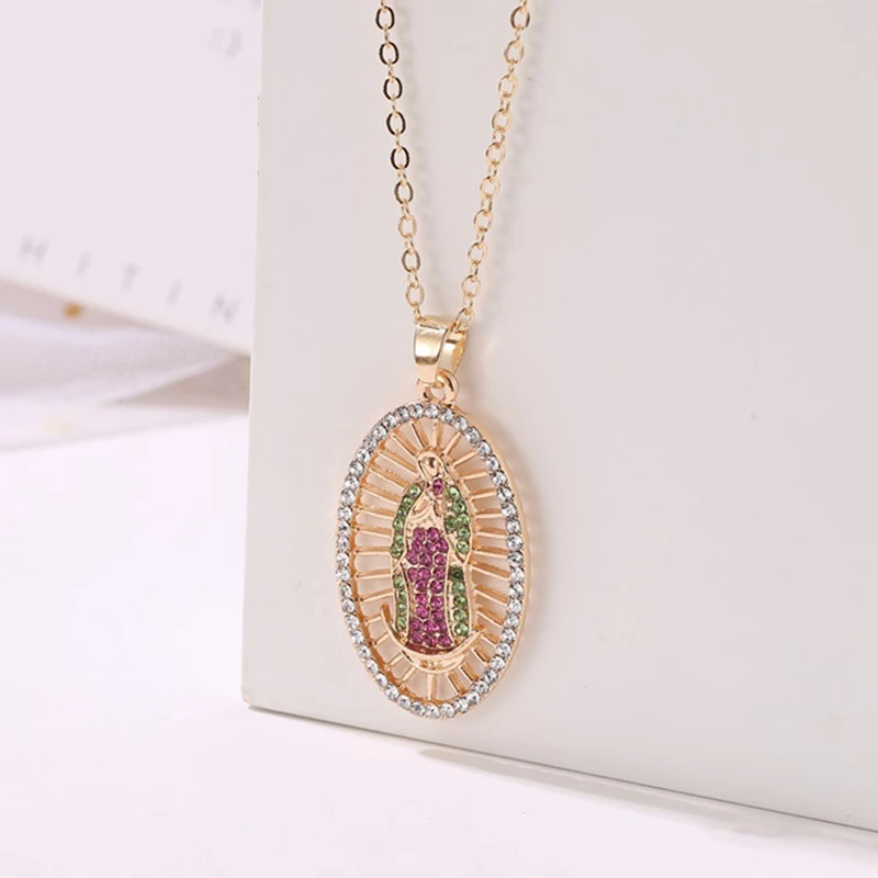 Девственная Мария Кулон Ожерелье Bijoux (украшения своими руками) с украшением в