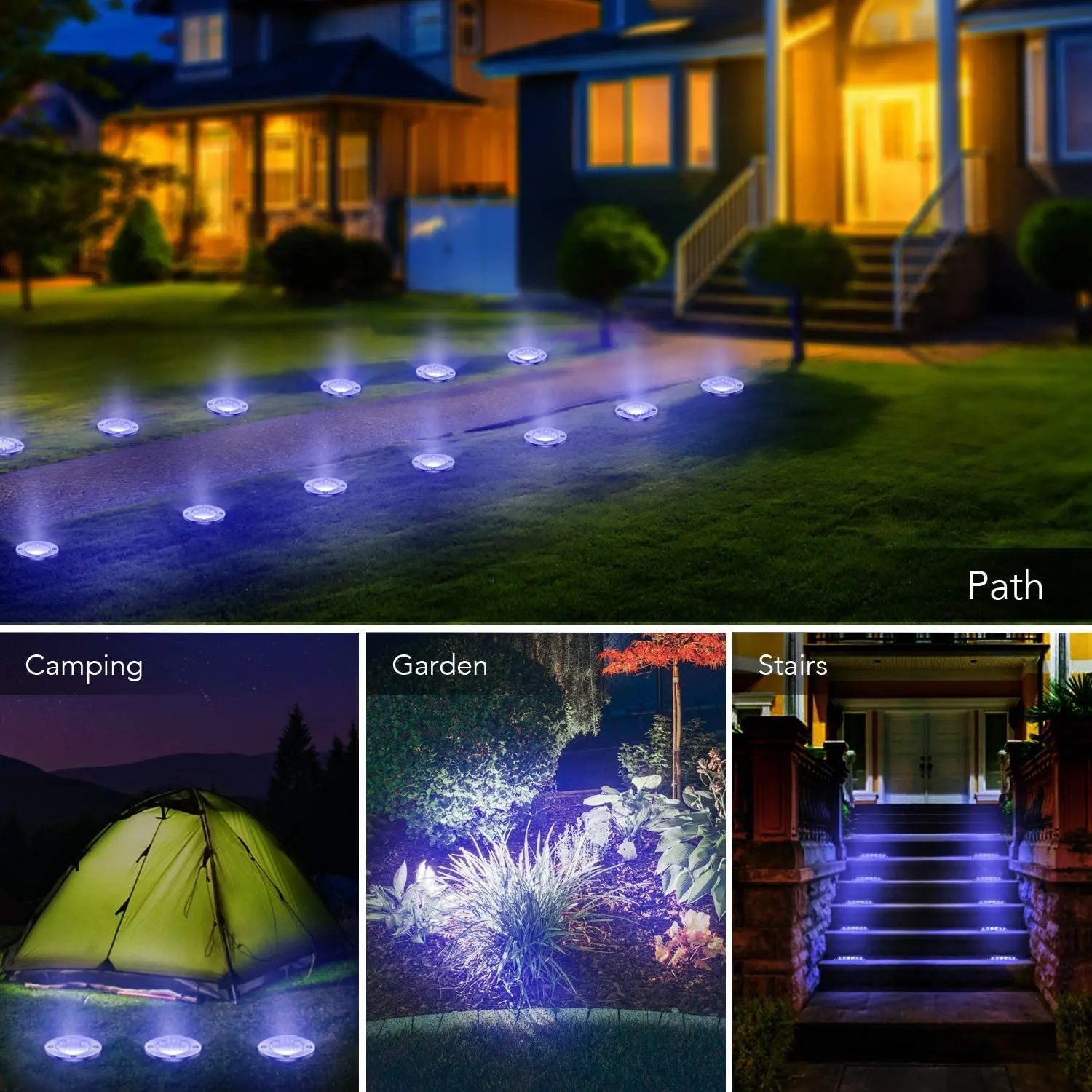 

Soalr Garden Light Lawn Lamp Outdoor Disk Light 16led Lawn Lights Garden Pathway Decoration Waterproof Solar Lamp Ground Light