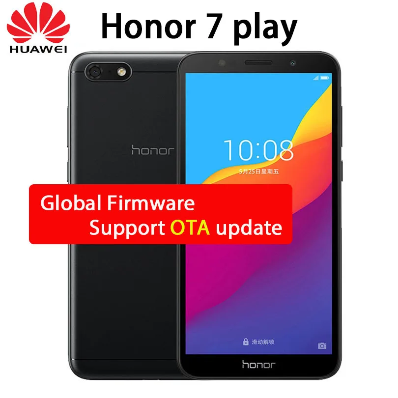 Новинка, Смартфон honor 7 Play, 2 ГБ, 16 ГБ, 5,45 дюйма, honor play 7, дисплей FullView, 4G, LTE, Android 8,1, четырехъядерный, 3020 мАч