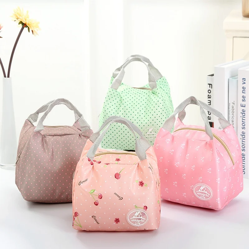 

Insulation Lunch Bag Thickened Peach Skin Lunch Bag Ice Pack Student Office Portable Waterproof Lunch Box Bag