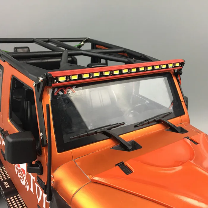KYX Racing Metal 14 светодиодный светильник 158 мм для крыши 1/7 UDR 1/10 Traxxas TRX4 TRX-4 Axial SCX10 II Wrangler Body 7,2-12 V Red
