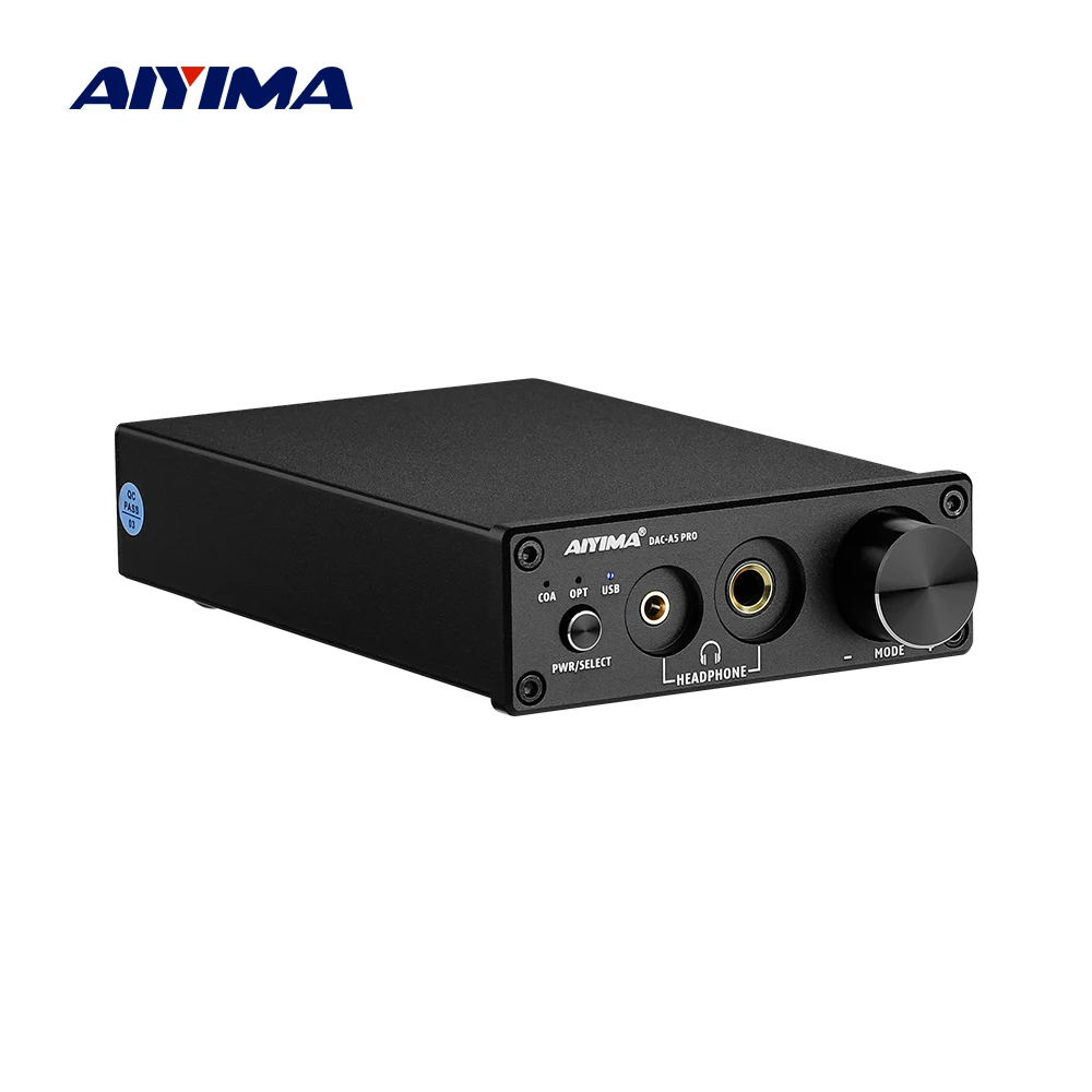 Портативный ЦАП усилитель для наушников AIYIMA ESS9018K2M цифро аналоговый адаптер