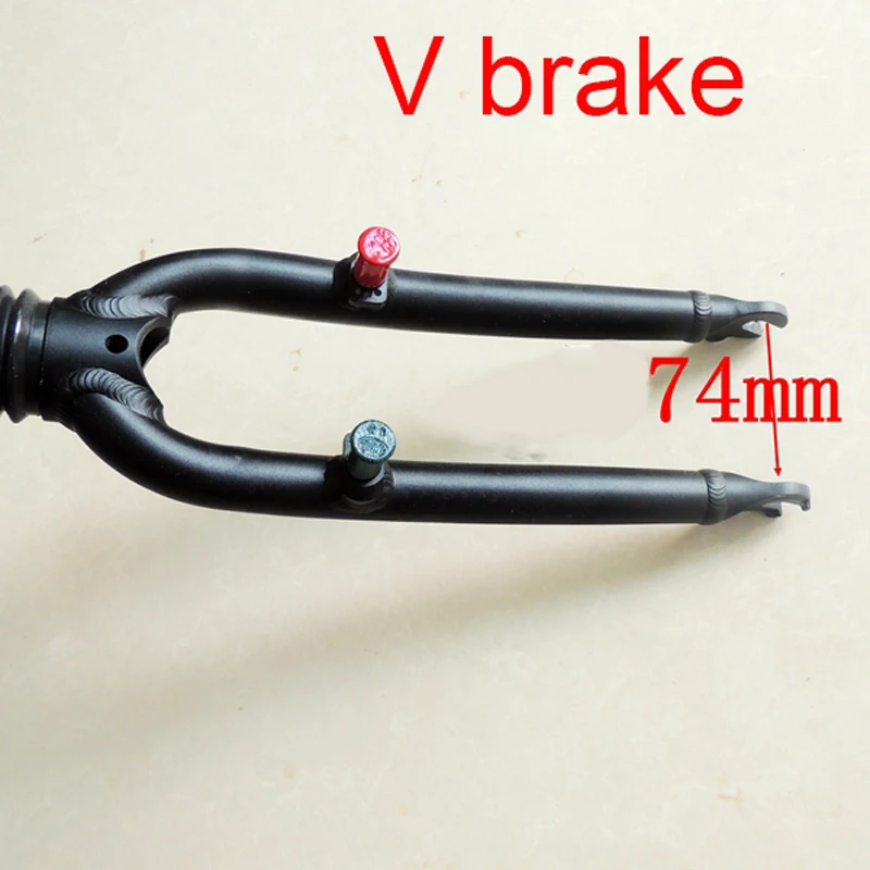 

Stock Cleaning DH 20inch Folding Bike Fork 74mm Alloy Aluminum V Brake Bicycle Front Fork Bike Parts
