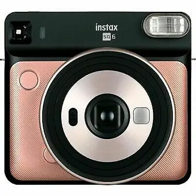Б/у Fujifilm instax Square SQ6 камера моментальной печати (цвет румяно-золотой) с 3 пакетами