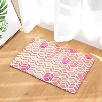 soft flannel doormat geometric hive patterns print carpets mats floor kitchen non slip bathroom rugs