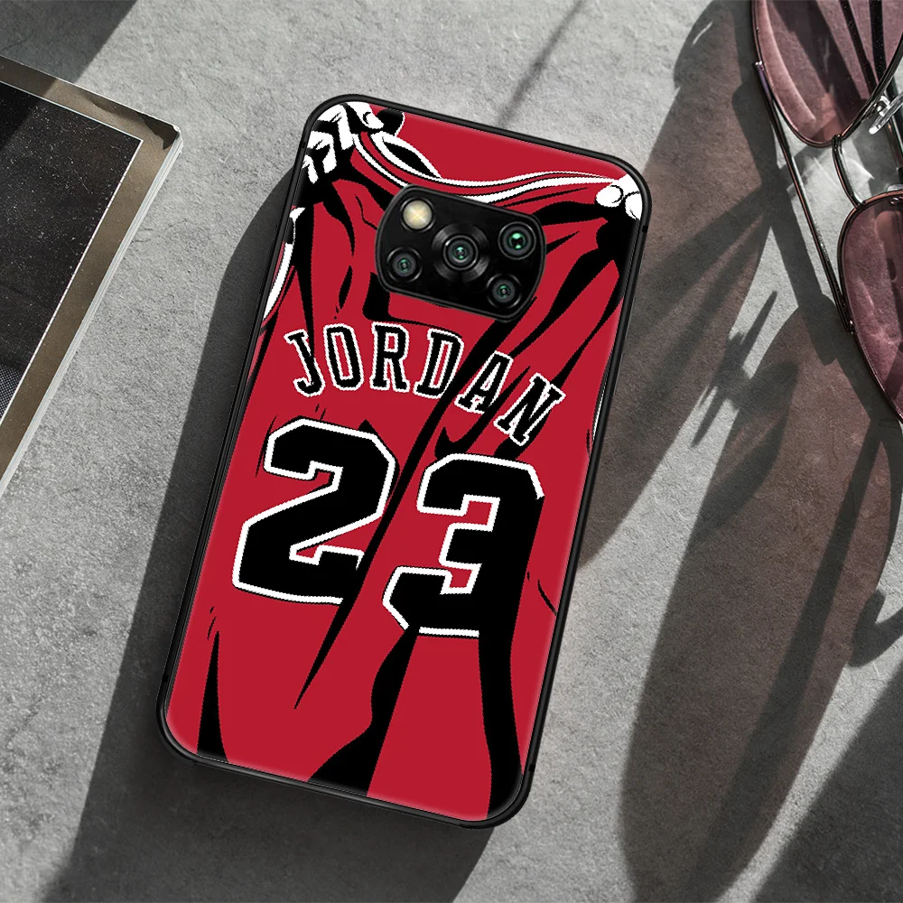 

basketball star Jordan 23 Phone case Cover Hull For Xiaomi Mi A2 A3 8 9 9T Note 10 Se Lite Pro black Back Soft Coque Pretty