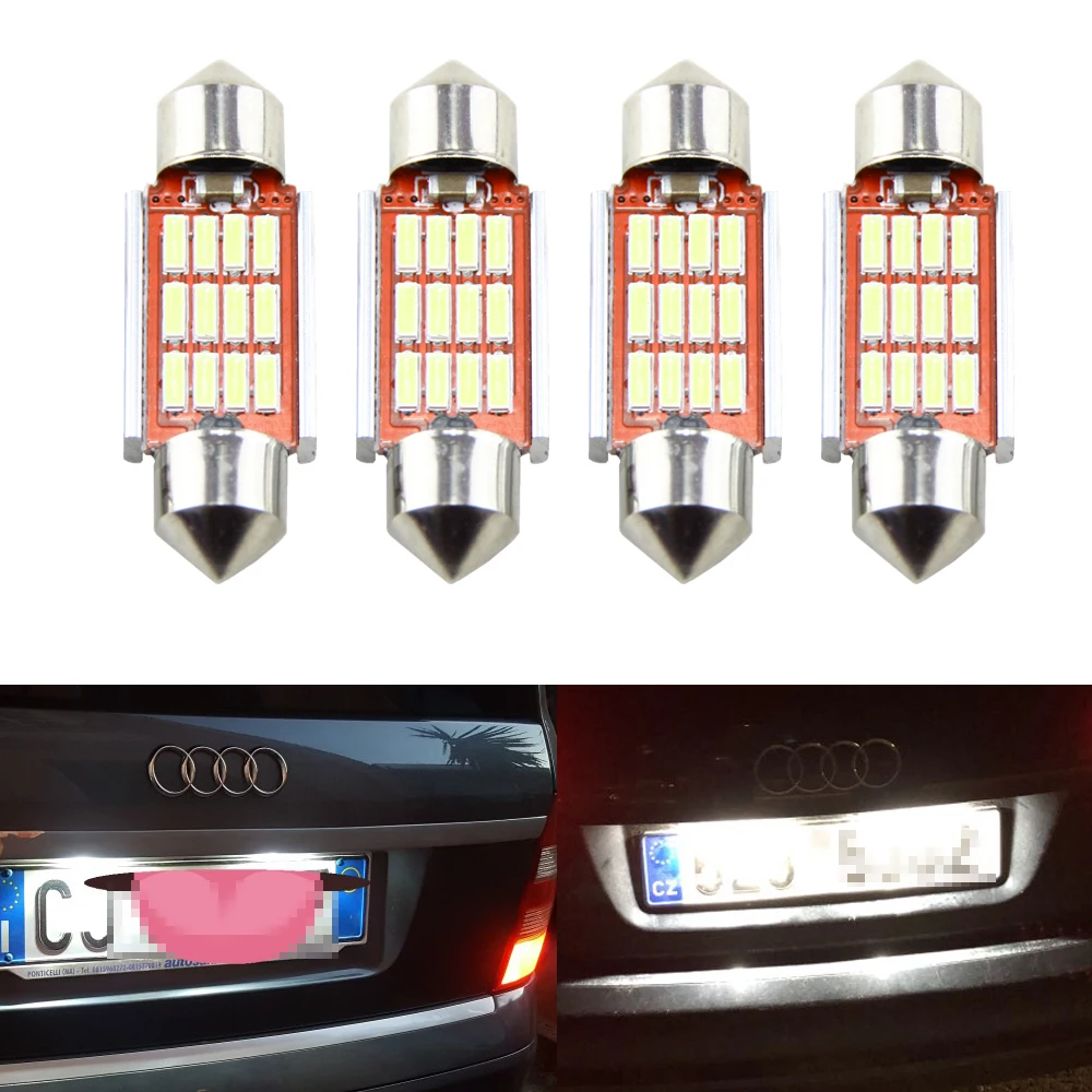4 шт. Canbus лампа светодиодный 36 мм C5W номерной знак света для Audi A4 A6 TT A8 Q3 Q5 Q7 A5 S4 A2 A3 B5