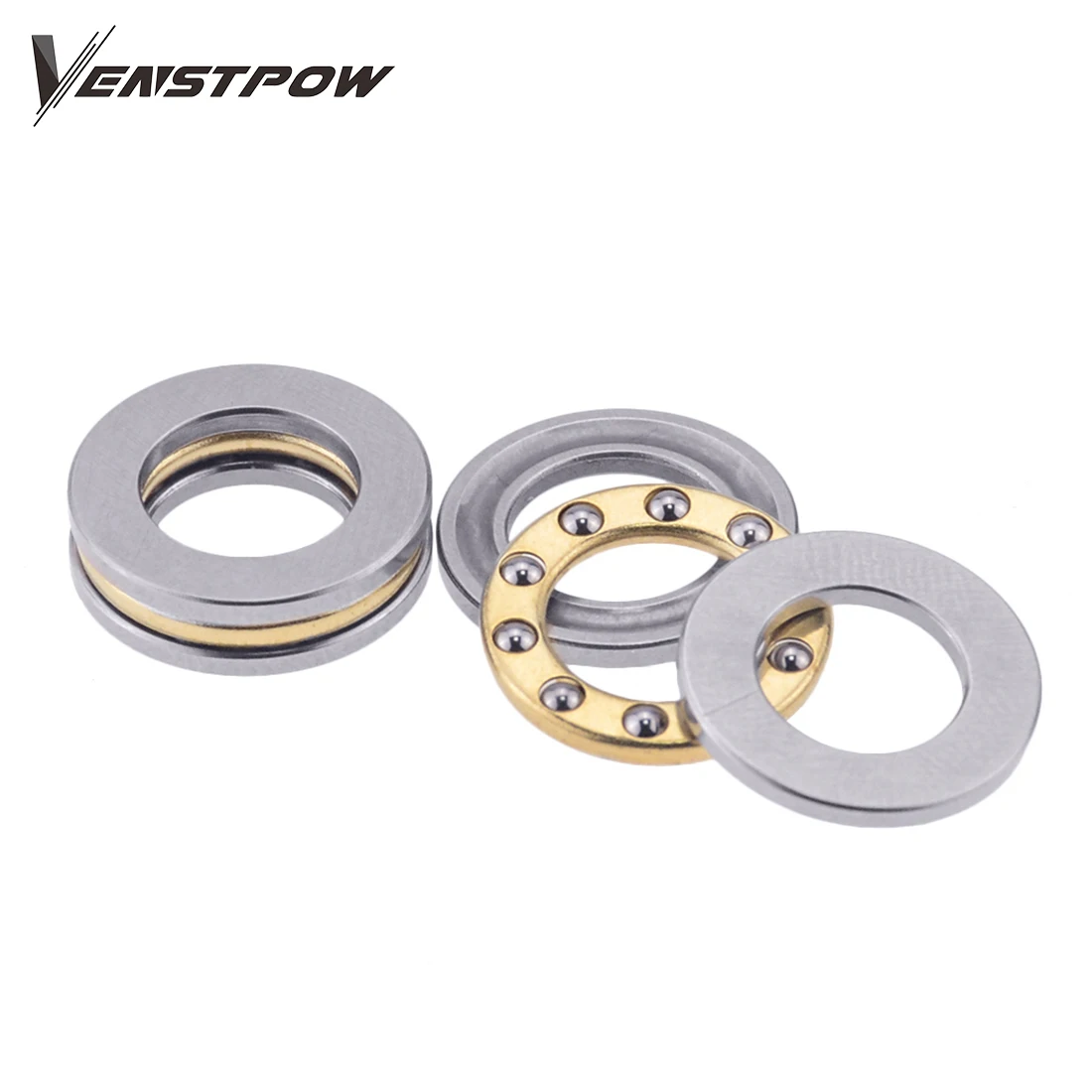 

1pc F2-6M F2.5-6M F3-8M F5-10M F6-12M F7-15M F8-16M F10-18M F12-21M F12-23M Mini 3-in-1 Plane Axial Ball Bearing Thrust Bearing