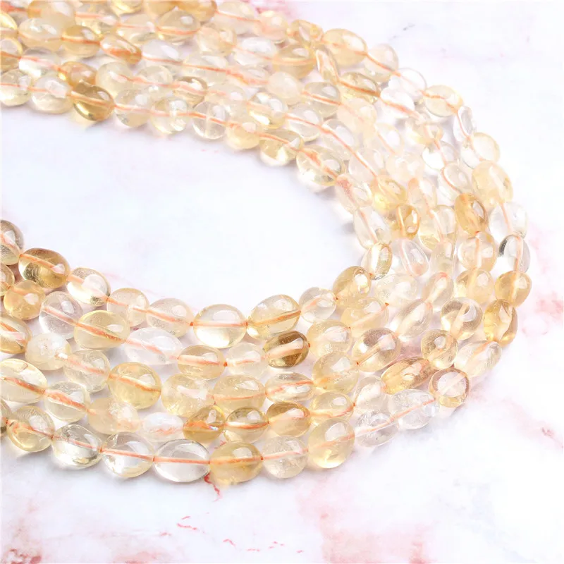 

Natural Stone Beads 8x10mm Yellow Crystal Irregular Loose Beads For Jewelry Diy Bracelet Bangle Necklace Amulet Accessories