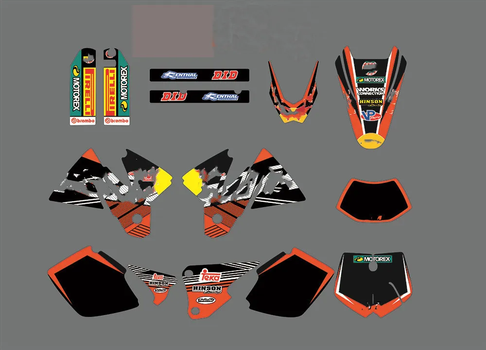 Наклейки для KTM EXC 2003 наклейки с бесплатными индивидуальными цифрами и именами