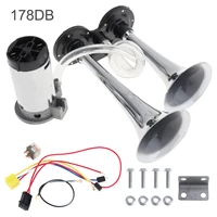 178db 12v super loud dual tone car air horn set trumpet compressor with wires and relay for motorcycle car boat trucks