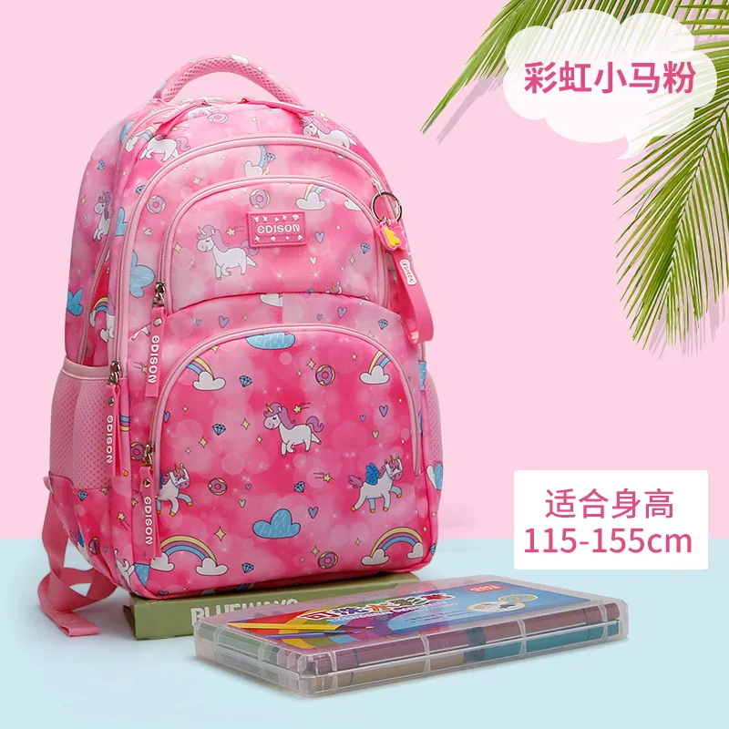 Розовый школьный рюкзак для детей в аниме, детский школьный ранец с мультипликационным рисунком для девочек-подростков, школьный ранец от AliExpress RU&CIS NEW