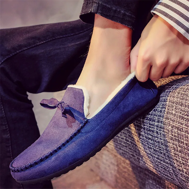 Молодежная Зимняя мужская обувь Студенческая хлопковая повседневная бархатная