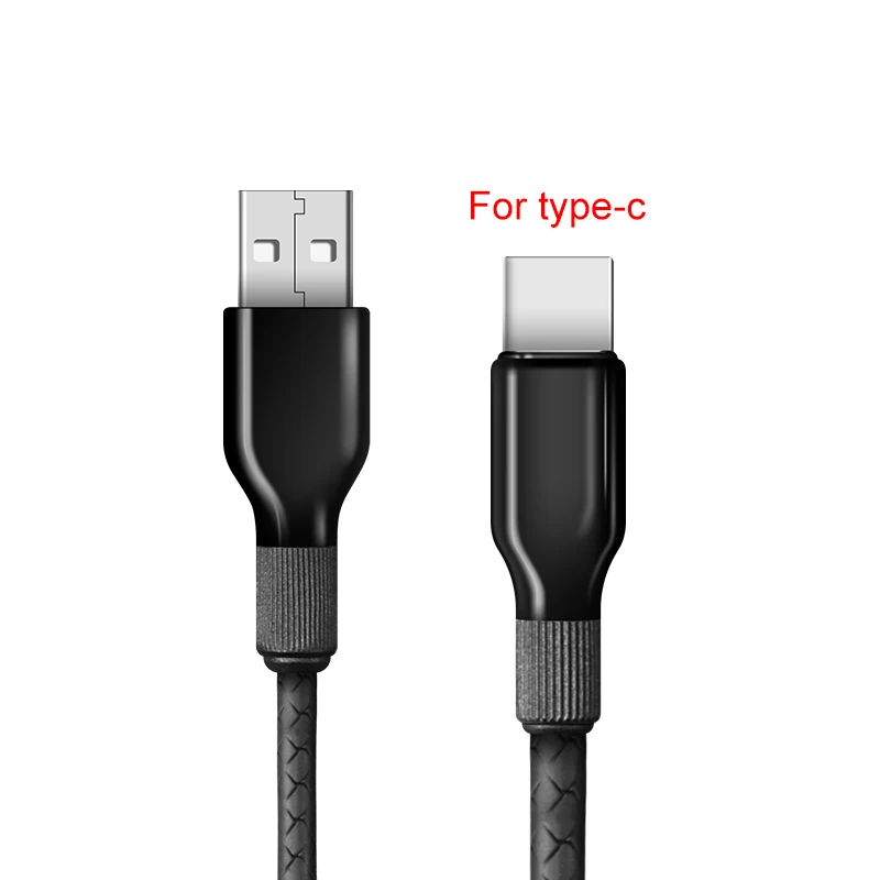 Black For Type C IONCT 3A Micro USB Дата-кабель для быстрой передачи данных зарядки для iPhone Xiaomi samsung Android usb c type-c кабель мобильного телефона зарядное устройство Шнур провода - Цвет: Black For Type C