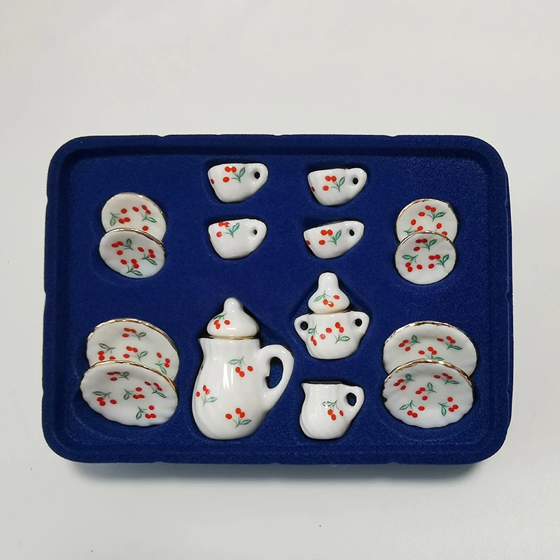 1/12 миниатюрная столовая посуда для кукольного домика фарфоровые наборы чая и