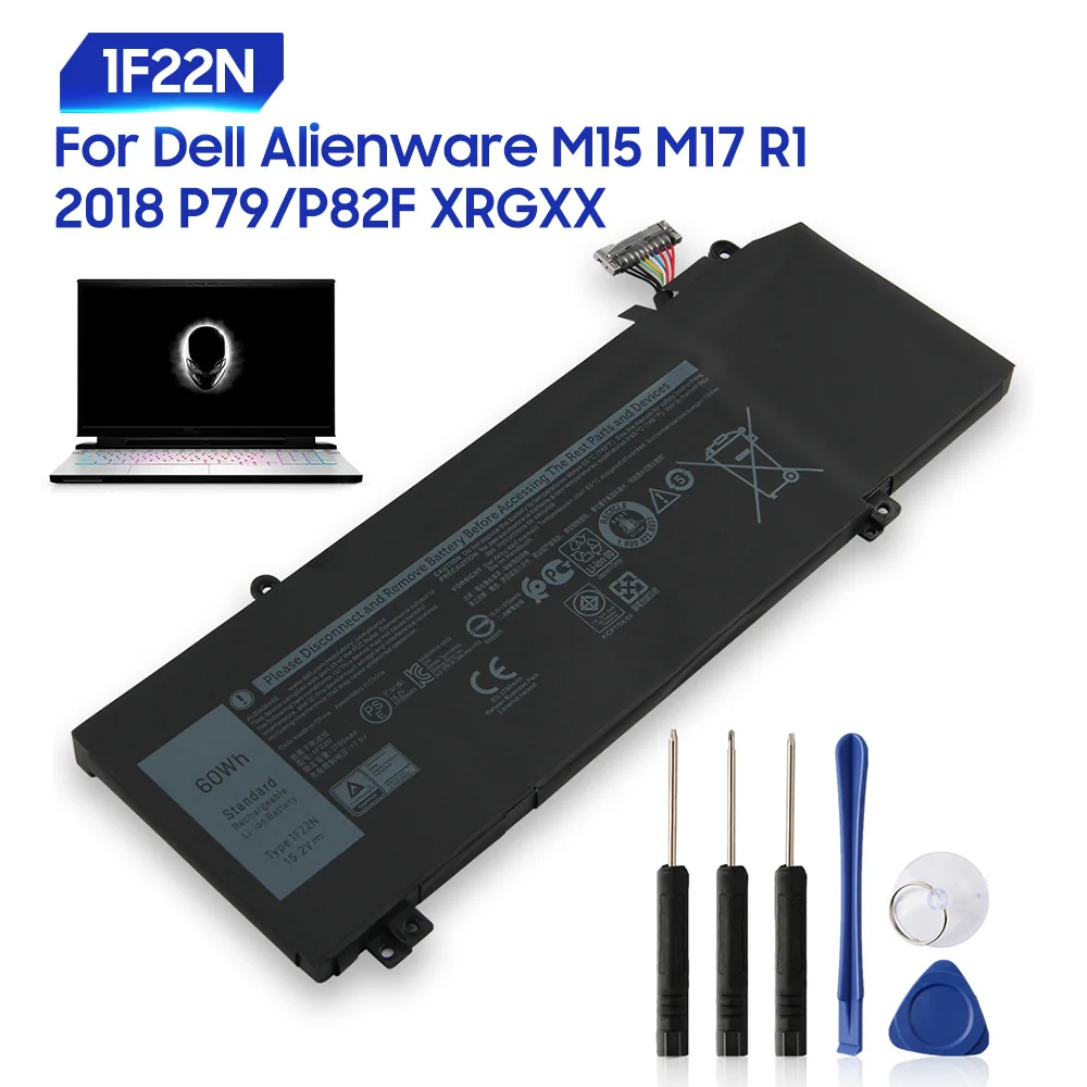 Оригинальная сменная батарея для Dell Alienware M17 R1 2018 M15 P79/P82F XRGXX 1F22N 3750 мАч | Мобильные