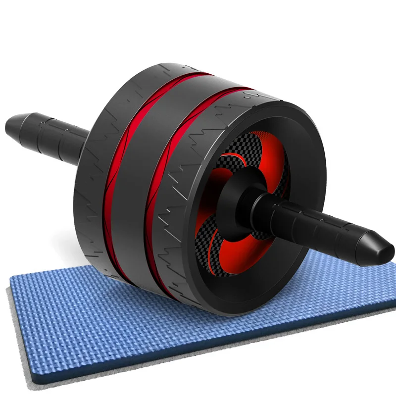 

Ab Roller No Noise Abdominal Wheel Ab Roller with Mat Arm Waist Leg Exercise Gym Fitness Equipment Mute Wheel Home Trainer X249B