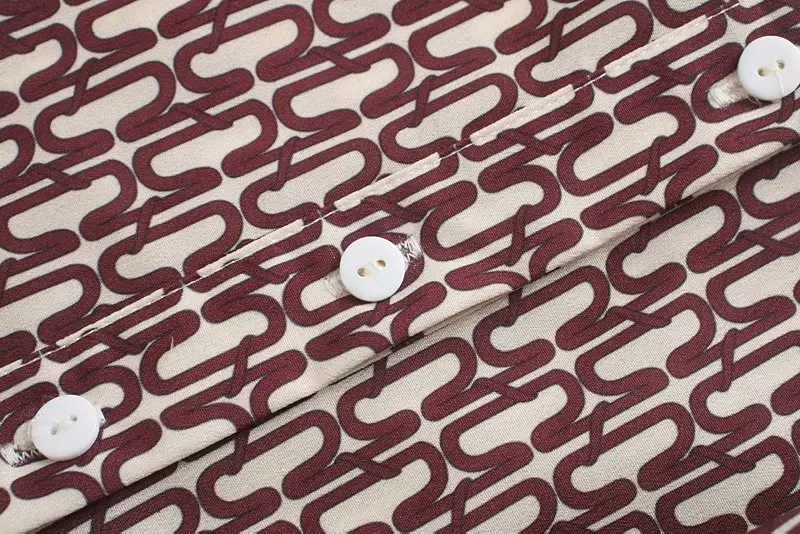 VOGUEIN Новая женская Повседневная 3/4 рукав Геометрическая Сторона Сплит кнопка