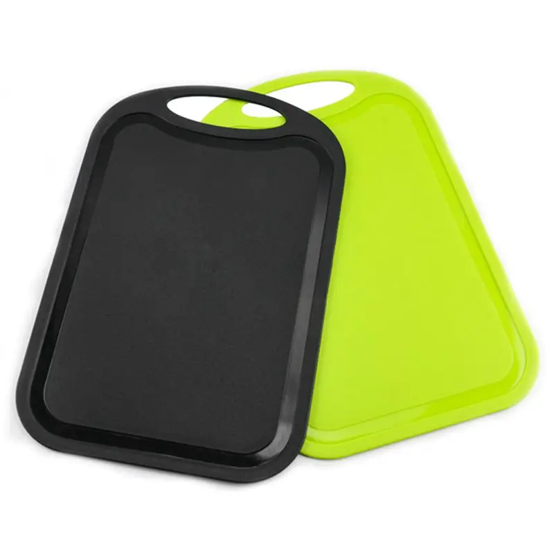 Plastic Chopping Block Meat Vegetable Cutting Board Non-Slip Anti Overflow With Hang Hole Black Promotion |
