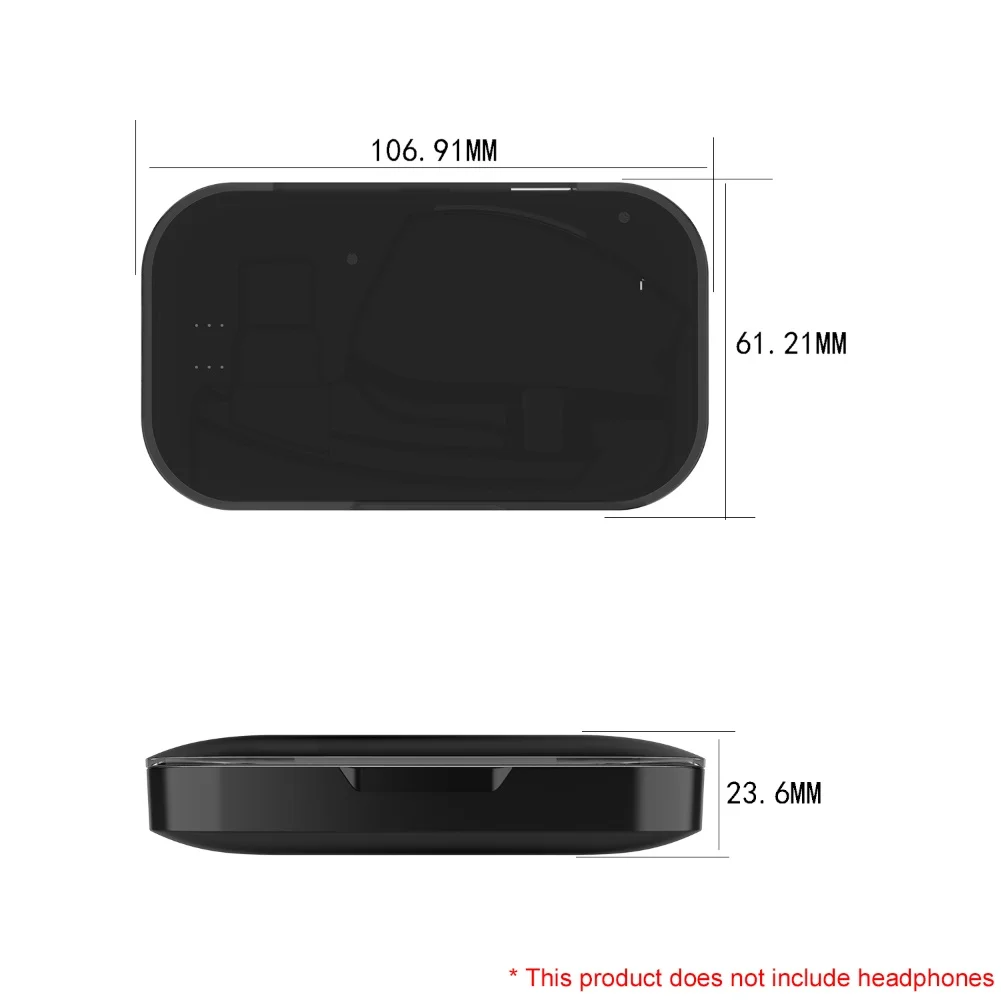 Портативный чехол для хранения Bluetooth-гарнитуры с зарядным чехлом/запасной