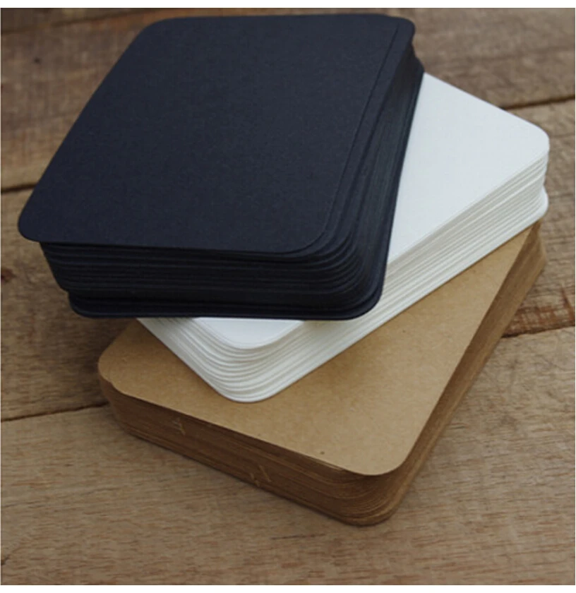 20pcs/lot Cute Black White Kraft Paper Memo Pad Note Pads Colored Words Leave Message Cards Planner Stickers for Students Gifts