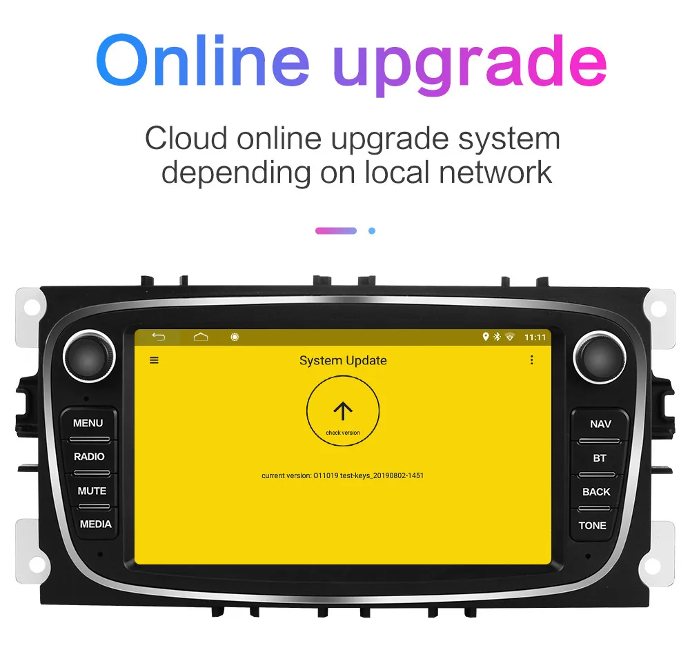 2Din Android 9,0 автомобильный Радио мультимедийный плеер для Ford Focus S-Max Mondeo 9 Galaxy C-Max II Kuga gps навигация 2G ram