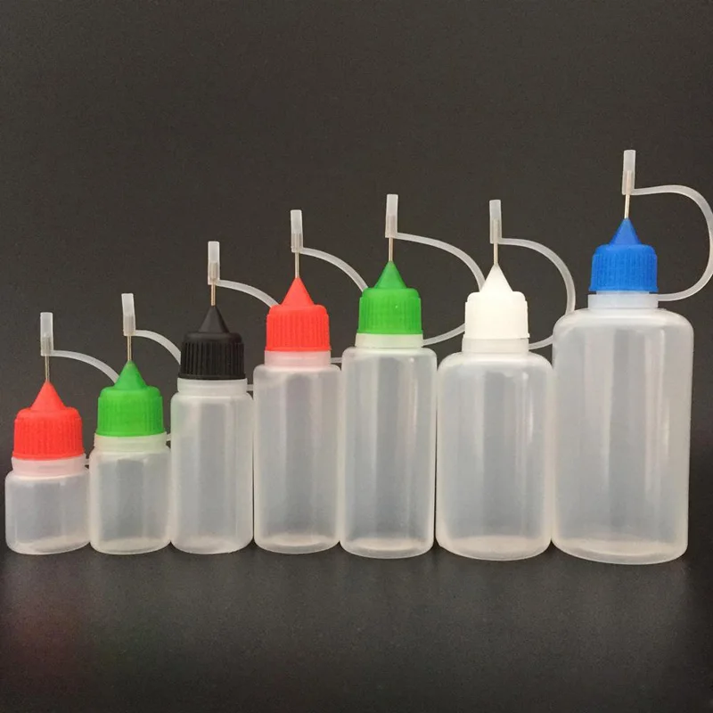

10pcs 3ml 5ml 10ml 15ml 20ml 30ml 50ml LDPE Plastic Squeezable Needle Bottles Eye Liquid Dropper Sample Drop Refillable Vail